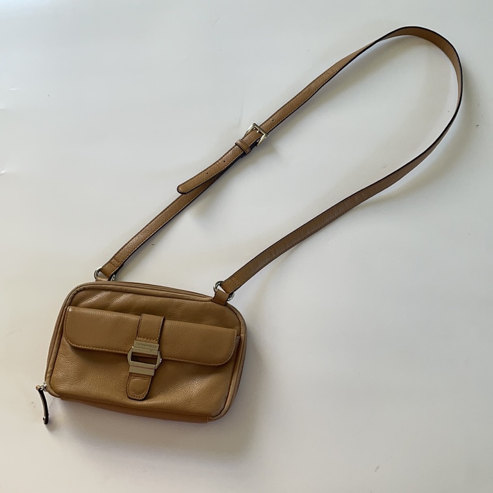 Tignanello tan leather adjustable crossbody bag - Picture 2 of 8